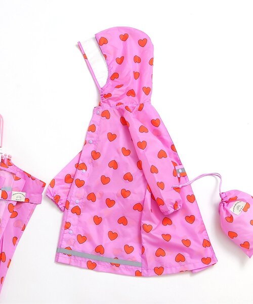 BREEZE（ブリーズ）の「4柄レインコート（レインコート/ポンチョ・キッズ・オフホワイト/ブルー/ピンク/オレンジ・100/110/120/130）」の3枚目の写真