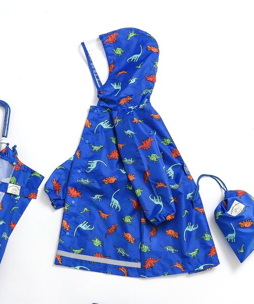 BREEZE（ブリーズ）の「4柄レインコート（レインコート/ポンチョ・キッズ・オフホワイト/ブルー/ピンク/オレンジ・100/110/120/130）」の2枚目の写真