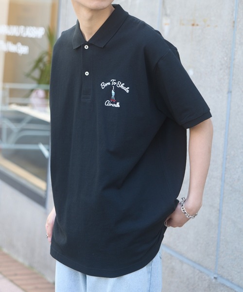 AIRWALK(エアウォーク)の「【AIRWALK】OVER SIZE ”Born to skate” short sleeve POLO shirts(ポロシャツ・メンズ・グリーン/ブラック/ホワイト/ネイビー・XL/L/M/S)」の15枚目の写真