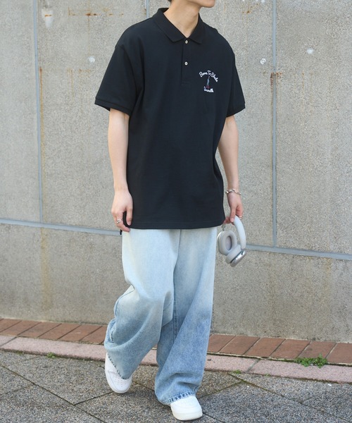 AIRWALK(エアウォーク)の「【AIRWALK】OVER SIZE ”Born to skate” short sleeve POLO shirts(ポロシャツ・メンズ・グリーン/ブラック/ホワイト/ネイビー・XL/L/M/S)」の18枚目の写真