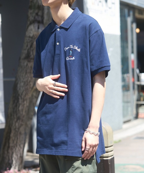 AIRWALK(エアウォーク)の「【AIRWALK】OVER SIZE ”Born to skate” short sleeve POLO shirts(ポロシャツ・メンズ・グリーン/ブラック/ホワイト/ネイビー・XL/L/M/S)」の10枚目の写真