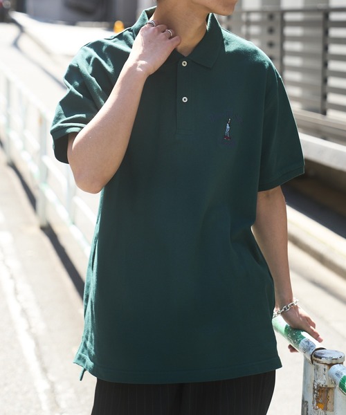 AIRWALK(エアウォーク)の「【AIRWALK】OVER SIZE ”Born to skate” short sleeve POLO shirts(ポロシャツ・メンズ・グリーン/ブラック/ホワイト/ネイビー・XL/L/M/S)」の9枚目の写真