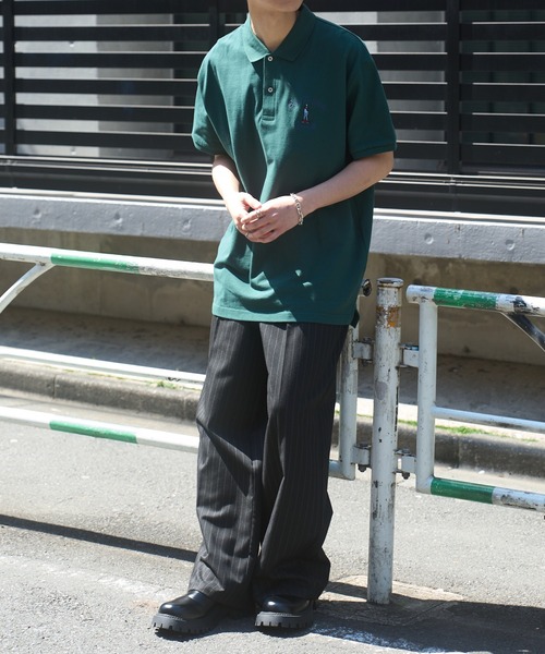 AIRWALK(エアウォーク)の「【AIRWALK】OVER SIZE ”Born to skate” short sleeve POLO shirts(ポロシャツ・メンズ・グリーン/ブラック/ホワイト/ネイビー・XL/L/M/S)」の8枚目の写真