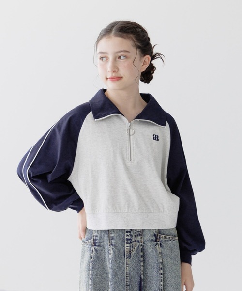 GLOBAL WORK（グローバルワーク）の「ヘビロッTEEハーフZIP長袖