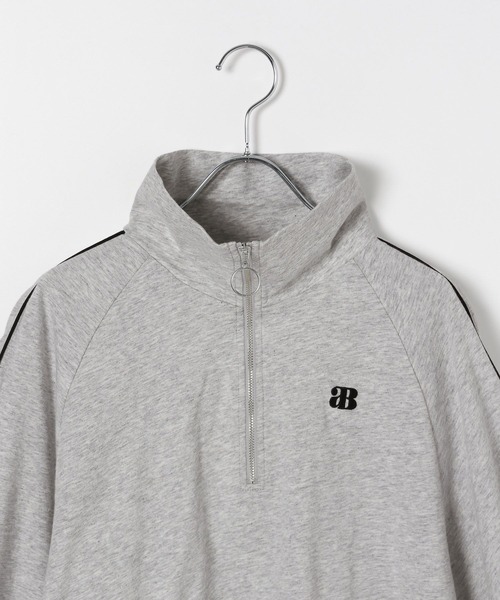 セール】ヘビロッTEEハーフZIP長袖/311281（Tシャツ/カットソー