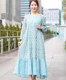 チチカカ | Shanti Shanti ジョリーブロックプリントワンピース【WEB限定】(ワンピース)