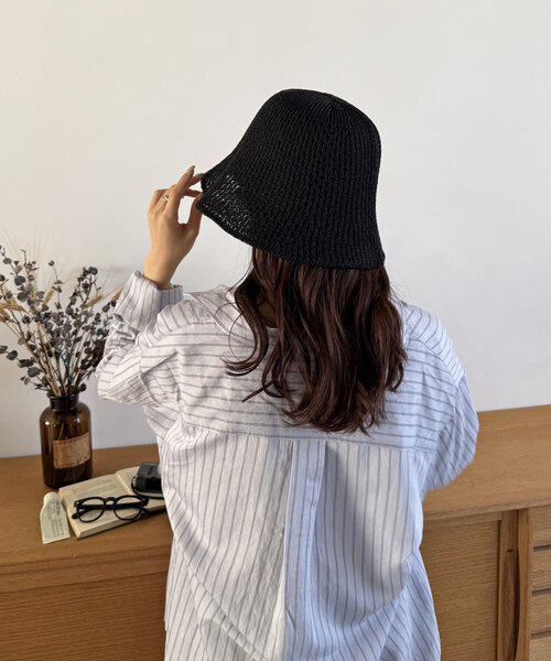 DISCOAT（ディスコート）の「スカシサーモハット（キャップ・レディース・ベージュ/ブラック・FREE）」の9枚目の写真