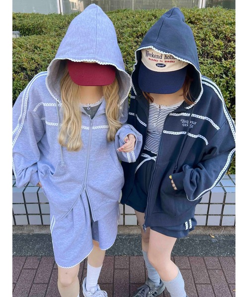 WC（ダブル シー）の「【2025☆春夏新作】レースパイピングジップ