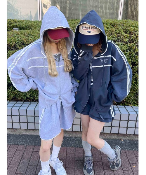 WC（ダブル シー）の「【2025☆春夏新作】レースパイピングジップ