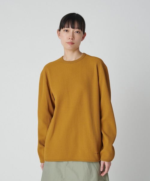 美品 snow peak Organic Waffle Pullover サイズS スノーピーク オーガニックワッフルプルオーバー カットソー アウトドア セール】Dry Waffle Long Sleeve T-Shirt 吸水速乾（Tシャツ