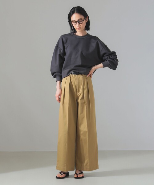 Demi-Luxe BEAMS（デミルクス ビームス）の「裏毛 クロップド プルオーバー（スウェット・レディース・チャコールグレー/ブラウン系その他2・ONE SIZE）」の8枚目の写真