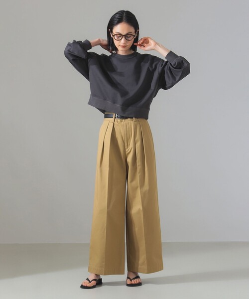 Demi-Luxe BEAMS（デミルクス ビームス）の「裏毛 クロップド プルオーバー（スウェット・レディース・チャコールグレー/ブラウン系その他2・ONE SIZE）」の9枚目の写真