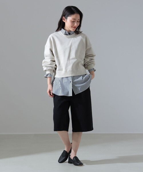 Demi-Luxe BEAMS（デミルクス ビームス）の「裏毛 クロップド プルオーバー（スウェット・レディース・チャコールグレー/ブラウン系その他2・ONE SIZE）」の12枚目の写真