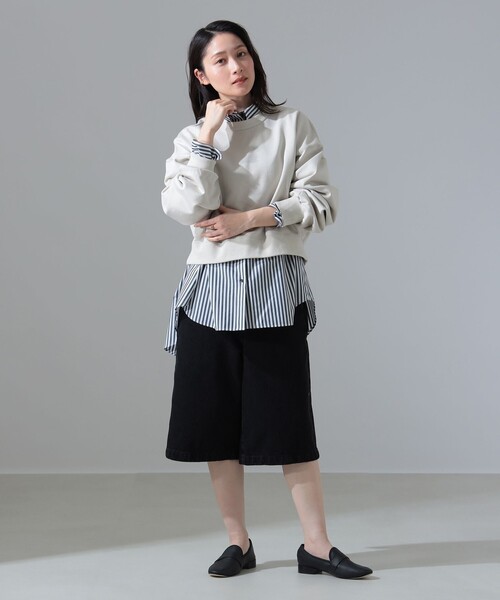 Demi-Luxe BEAMS（デミルクス ビームス）の「裏毛 クロップド プルオーバー（スウェット・レディース・チャコールグレー/ブラウン系その他2・ONE SIZE）」の13枚目の写真