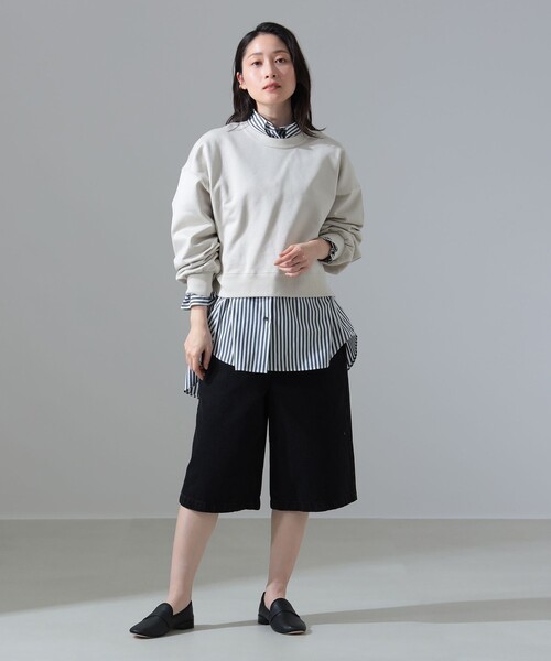 Demi-Luxe BEAMS（デミルクス ビームス）の「裏毛 クロップド プルオーバー（スウェット・レディース・チャコールグレー/ブラウン系その他2・ONE SIZE）」の14枚目の写真