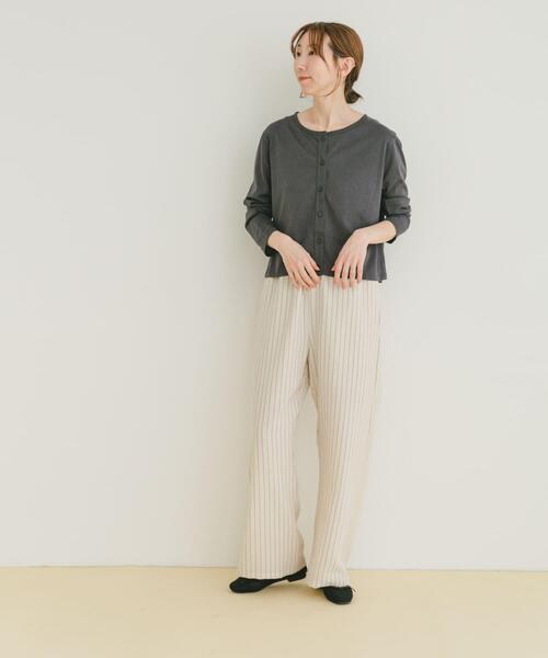 ITEMS URBANRESEARCH(アイテムズ アーバンリサーチ)の「シアーカットカーディガン(カーディガン/ボレロ・レディース・オフホワイト/チャコールグレー/オレンジ・FREE)」の21枚目の写真