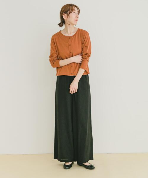 ITEMS URBANRESEARCH(アイテムズ アーバンリサーチ)の「シアーカットカーディガン(カーディガン/ボレロ・レディース・オフホワイト/チャコールグレー/オレンジ・FREE)」の10枚目の写真