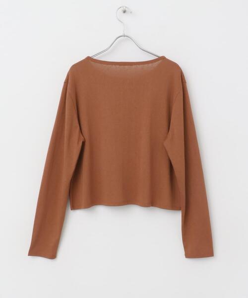 ITEMS URBANRESEARCH(アイテムズ アーバンリサーチ)の「シアーカットカーディガン(カーディガン/ボレロ・レディース・オフホワイト/チャコールグレー/オレンジ・FREE)」の6枚目の写真