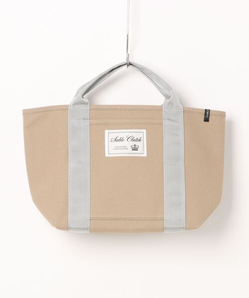 SABLE CLUTCH(セーブルクラッチ)の「BIG TAG CANVAS TOTE (M) - 富士金梅(帆布/キャンバストートバッグ)(トートバッグ・レディース・ピンク/ブラック/グレイッシュベージュ/シルバー・ONE SIZE)」の12枚目の写真