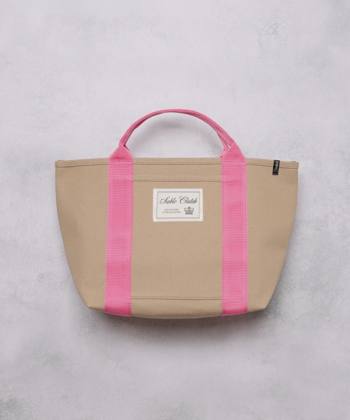 SABLE CLUTCH(セーブルクラッチ)の「BIG TAG CANVAS TOTE (M) - 富士金梅(帆布/キャンバストートバッグ)(トートバッグ・レディース・ピンク/ブラック/グレイッシュベージュ/シルバー・ONE SIZE)」の19枚目の写真