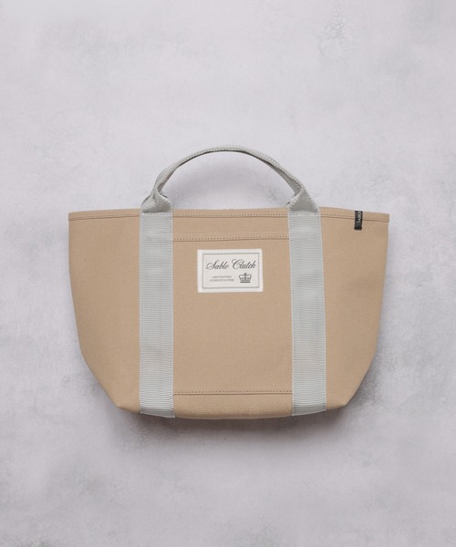 SABLE CLUTCH(セーブルクラッチ)の「BIG TAG CANVAS TOTE (M) - 富士金梅(帆布/キャンバストートバッグ)(トートバッグ・レディース・ピンク/ブラック/グレイッシュベージュ/シルバー・ONE SIZE)」の20枚目の写真