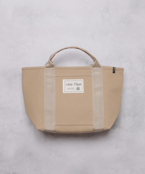 SABLE CLUTCH(セーブルクラッチ)の「BIG TAG CANVAS TOTE (M) - 富士金梅(帆布/キャンバストートバッグ)(トートバッグ・レディース・ピンク/ブラック/グレイッシュベージュ/シルバー・ONE SIZE)」の18枚目の写真