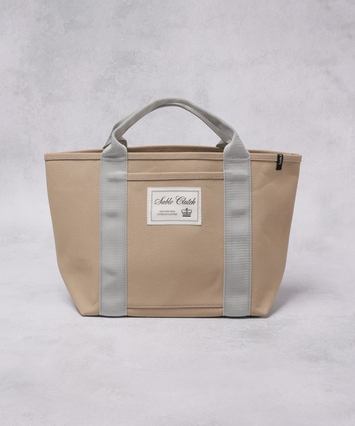 SABLE CLUTCH(セーブルクラッチ)の「BIG TAG CANVAS TOTE (M) - 富士金梅(帆布/キャンバストートバッグ)(トートバッグ・レディース・ピンク/ブラック/グレイッシュベージュ/シルバー・ONE SIZE)」の9枚目の写真
