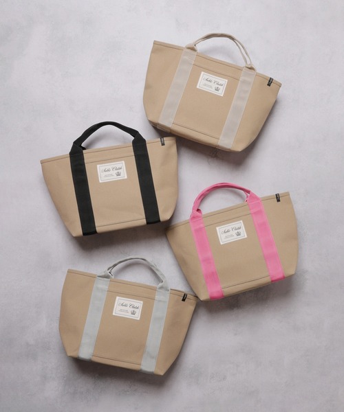 SABLE CLUTCH(セーブルクラッチ)の「BIG TAG CANVAS TOTE (M) - 富士金梅(帆布/キャンバストートバッグ)(トートバッグ・レディース・ピンク/ブラック/グレイッシュベージュ/シルバー・ONE SIZE)」の15枚目の写真