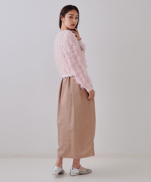 OPAQUE.CLIP（オペークドットクリップ）の「フリンジスパンコールニット【洗える】（ニット/セーター・レディース・ライトグレー/ピンク/ブルー系その他・00）」の12枚目の写真