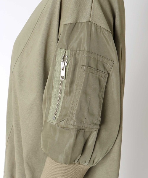 Three Four Time（ｽﾘｰﾌｫｰﾀｲﾑ）の「MA-1ポケットドロストプルオーバー（Tシャツ/カットソー・レディース・オフホワイト/ブルーグレー/ライトカーキ・FREE）」の9枚目の写真