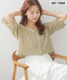 mysty woman | ラッセルレースカーディガン×キャミツイン 320399(カーディガン/ボレロ)