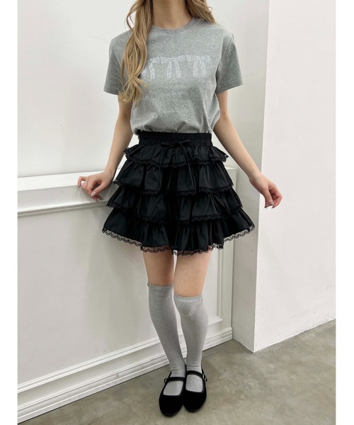 PHILLY（フィリー）の「【PHILLY】ビジューリボンTシャツ（Tシャツ/カットソー・レディース・ブラック/グレー/ホワイト・FREE）」の14枚目の写真