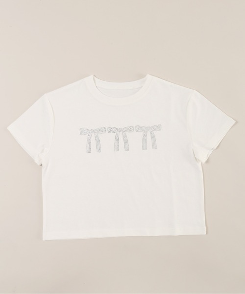 PHILLY（フィリー）の「【PHILLY】ビジューリボンTシャツ（Tシャツ/カットソー・レディース・ブラック/グレー/ホワイト・FREE）」の18枚目の写真