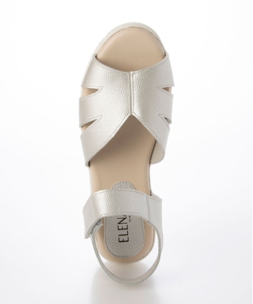 enchanted（エンチャンテッド）の「クロスアッパーセパレートサンダル（サンダル・レディース・シルバー/ブラック/アイボリー・22.5/23/23.5/24/24.5）」の6枚目の写真