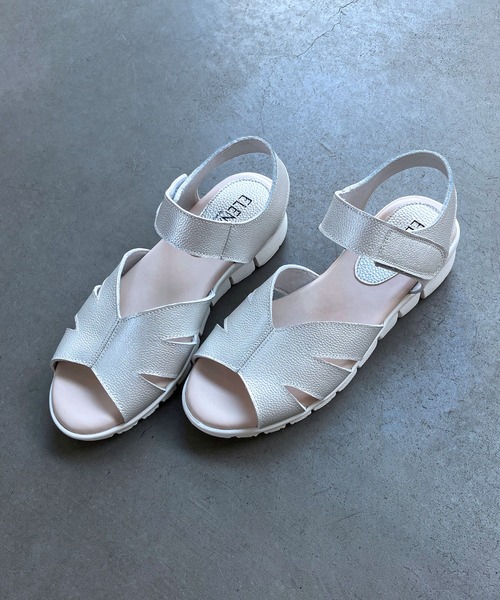 enchanted（エンチャンテッド）の「クロスアッパーセパレートサンダル（サンダル・レディース・シルバー/ブラック/アイボリー・22.5/23/23.5/24/24.5）」の21枚目の写真
