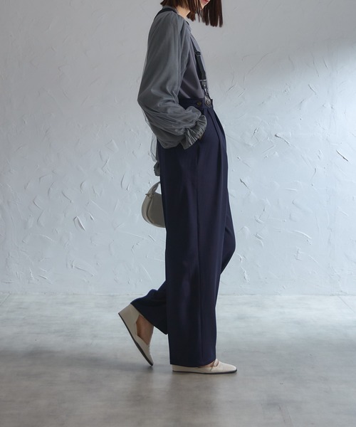 each（イーチ）の「袖口プリーツチュールスリーブとろみブラウス（シャツ/ブラウス・レディース・グレー/ブラック/ネイビー・FREE）」の11枚目の写真