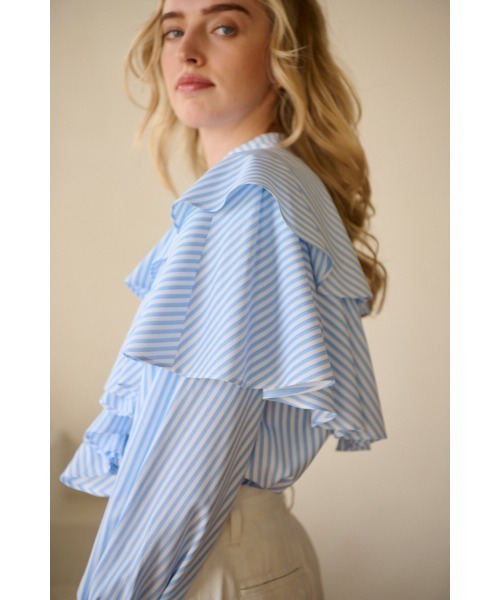 Estella.K ケープスリーブブラウス M Estella.K エステラケー ケープスリーブブラウス ネイビー