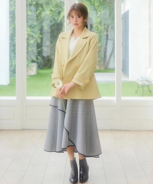 SWINGLE（スウィングル）の「リボンベルトアシメフレアパイピングスカート（スカート・レディース・ライトベージュ/レッド系その他5/ブラック系その他5・MEDIUM/SMALL）」の22枚目の写真