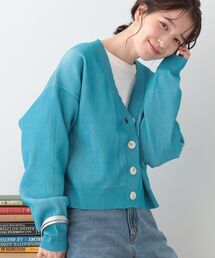 Cutie Blonde | 【着丈が選べる】スポンディッシュ配色畦カーディガン(カーディガン/ボレロ)