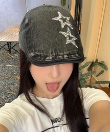 lilful | スターモチーフ スパンコールキラキラハンチング(ハンチング/ベレー帽)