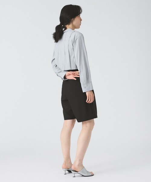 Ray BEAMS(レイビームス)の「RBS / プリーツラップ ショートパンツ(その他パンツ・レディース・ブラック/グレー・1/0)」の10枚目の写真
