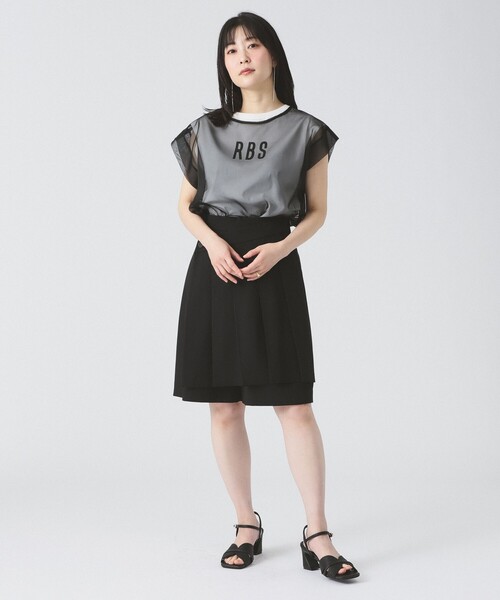 Ray BEAMS(レイビームス)の「RBS / プリーツラップ ショートパンツ(その他パンツ・レディース・ブラック/グレー・1/0)」の13枚目の写真