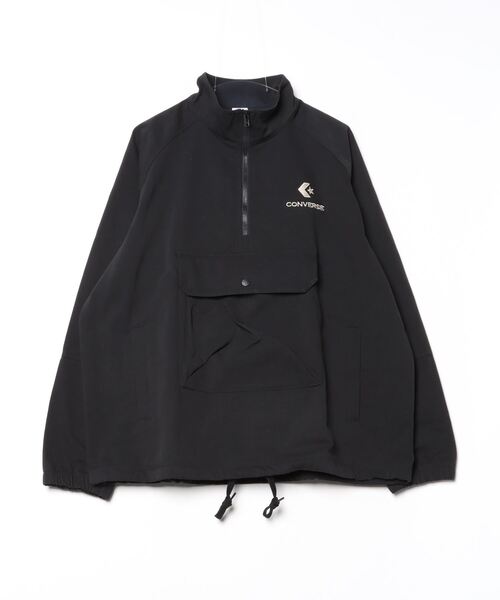 CONVERSE（コンバース）の「【別注】コンバース  AP ウーブン PO ジャケット 限定コラボ（ブルゾン・メンズ・ブラック/サンドグレー・M/L/LL）」の2枚目の写真