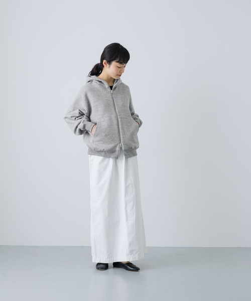 かぐれ（カグレ）の「スウェットジップフーディー（パーカー・レディース・グレー/オートミール・FREE）」の8枚目の写真