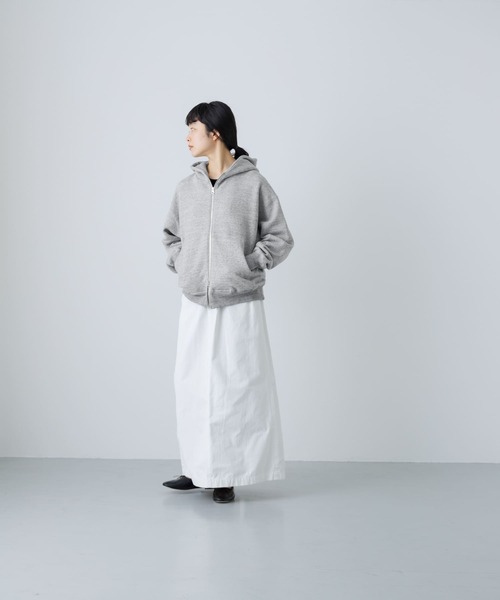 かぐれ（カグレ）の「スウェットジップフーディー（パーカー・レディース・グレー/オートミール・FREE）」の9枚目の写真