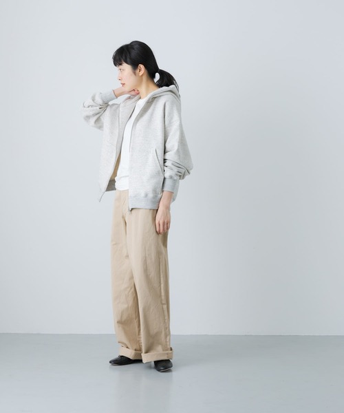 かぐれ（カグレ）の「スウェットジップフーディー（パーカー・レディース・グレー/オートミール・FREE）」の16枚目の写真