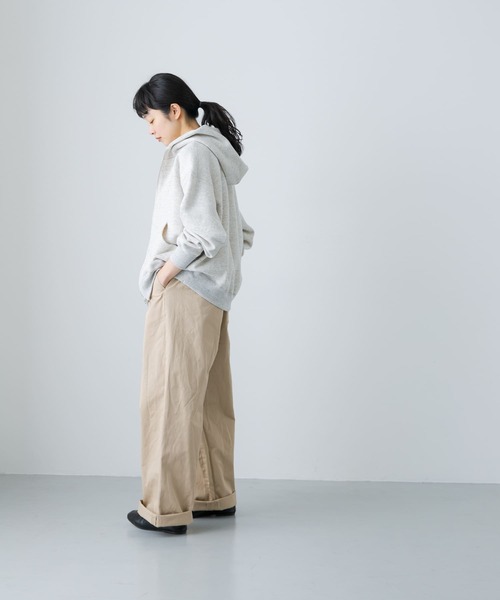 かぐれ（カグレ）の「スウェットジップフーディー（パーカー・レディース・グレー/オートミール・FREE）」の18枚目の写真