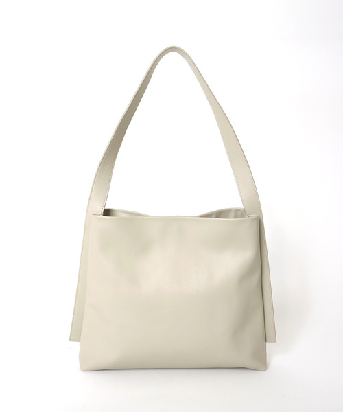 Three Four Time（ｽﾘｰﾌｫｰﾀｲﾑ）の「牛革シンプルショルダー（ショルダーバッグ・レディース・グレー/ブラック・FREE）」の9枚目の写真