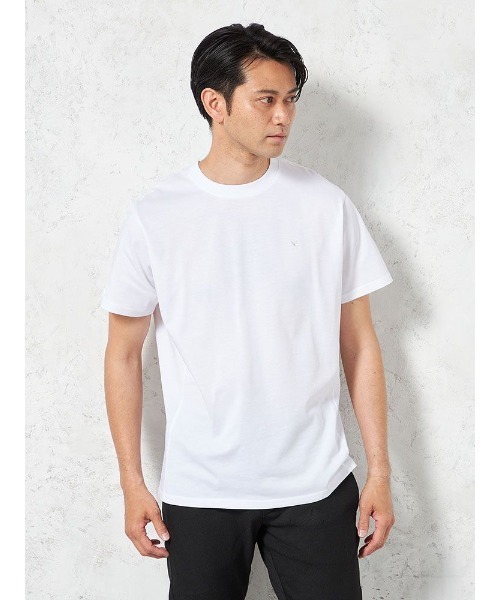 1piu1uguale3 RELAX（ウノピュウノウグァーレトレリラックス）の「【1PIU1UGUALE3 RELAX】RHINESTONE Tシャツ 春夏（ウノ ピゥ ウノ ウグァーレ トレ）（Tシャツ/カットソー・メンズ・ブラック/ホワイト・LL/M/L）」の2枚目の写真