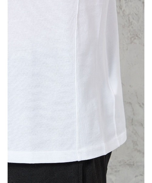 1piu1uguale3 RELAX（ウノピュウノウグァーレトレリラックス）の「【1PIU1UGUALE3 RELAX】RHINESTONE Tシャツ 春夏（ウノ ピゥ ウノ ウグァーレ トレ）（Tシャツ/カットソー・メンズ・ブラック/ホワイト・LL/M/L）」の17枚目の写真